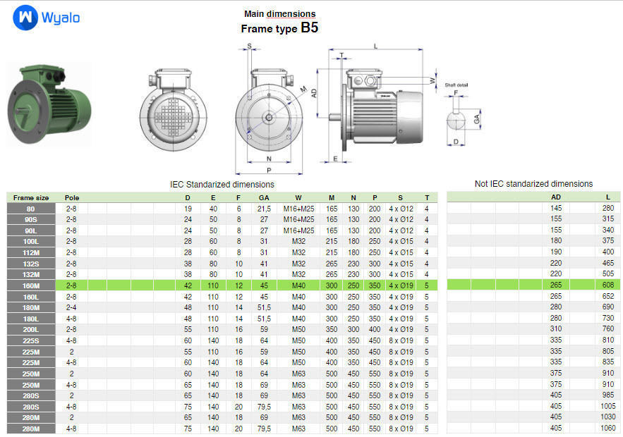 160M B5 IEC electric motor - 3D CAD model 3D model_4