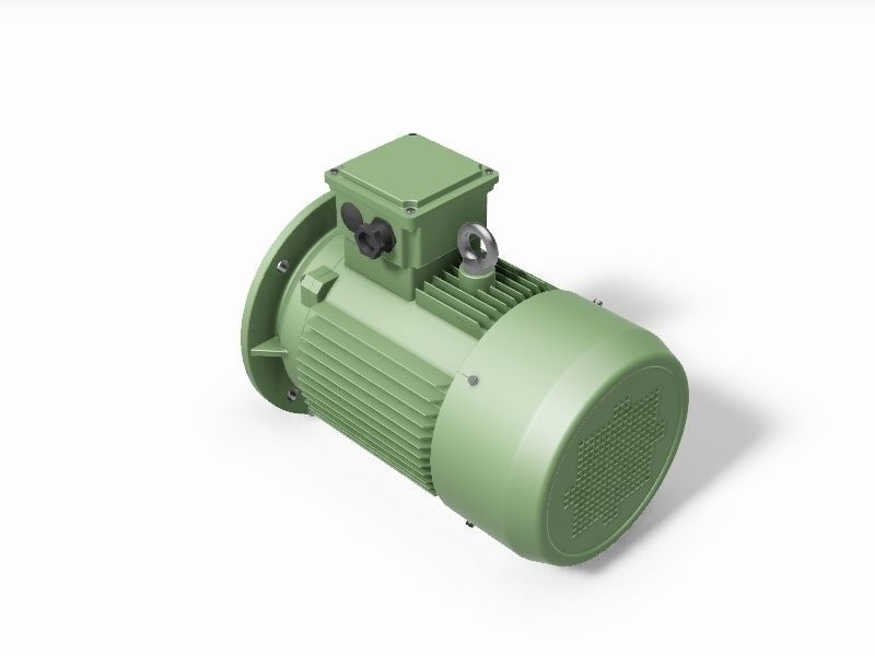 160M B5 IEC electric motor - 3D CAD model 3D model_3