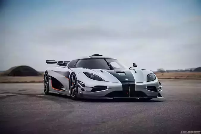 Koenigsegg One-1 rigged 3D model