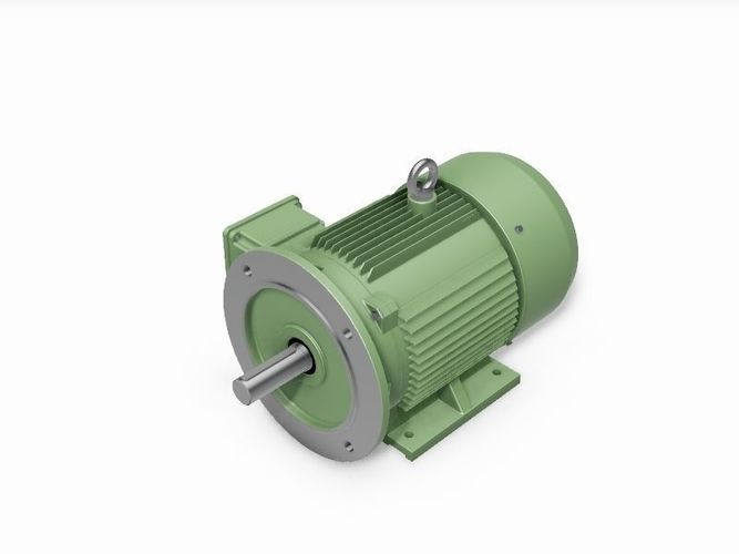 160M B35 Left IEC electric motor - 3D CAD model 3D model