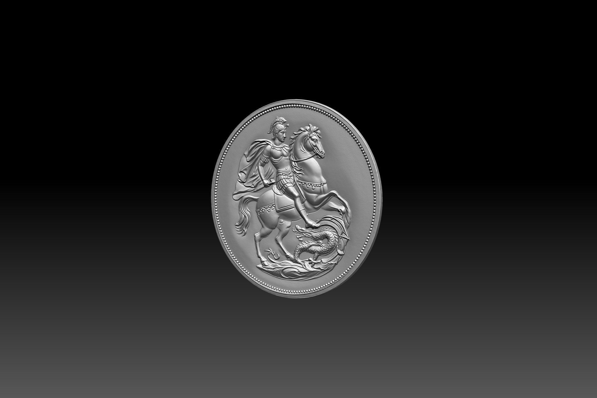 High-resolution STL model of an Alexander the Great coin 3D print model_2