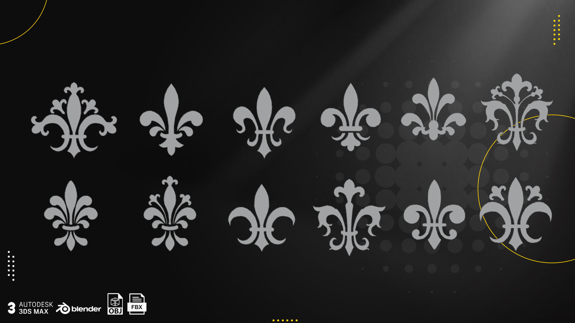 72 Architectural Elements Low-poly 3D model_7