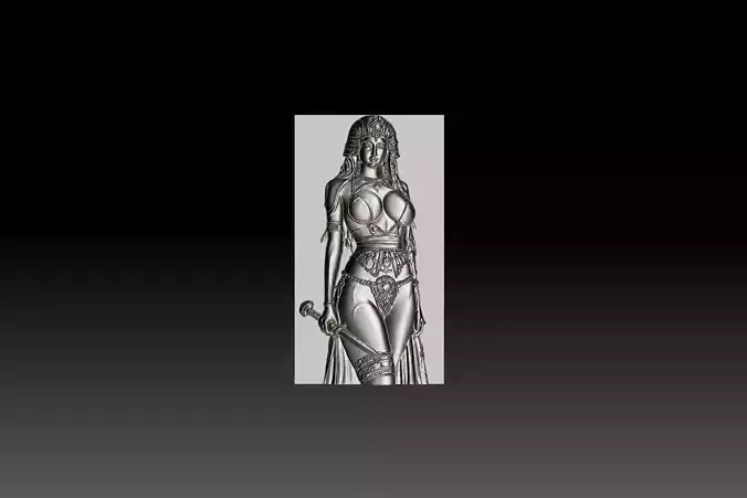 Queen Cleopatra relief  STL model for cnc curving and  printing 3D print model