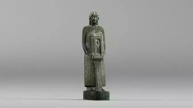 001647 Ancient Egyptian Priest High Detail 3D Scanned Statue 3D print model