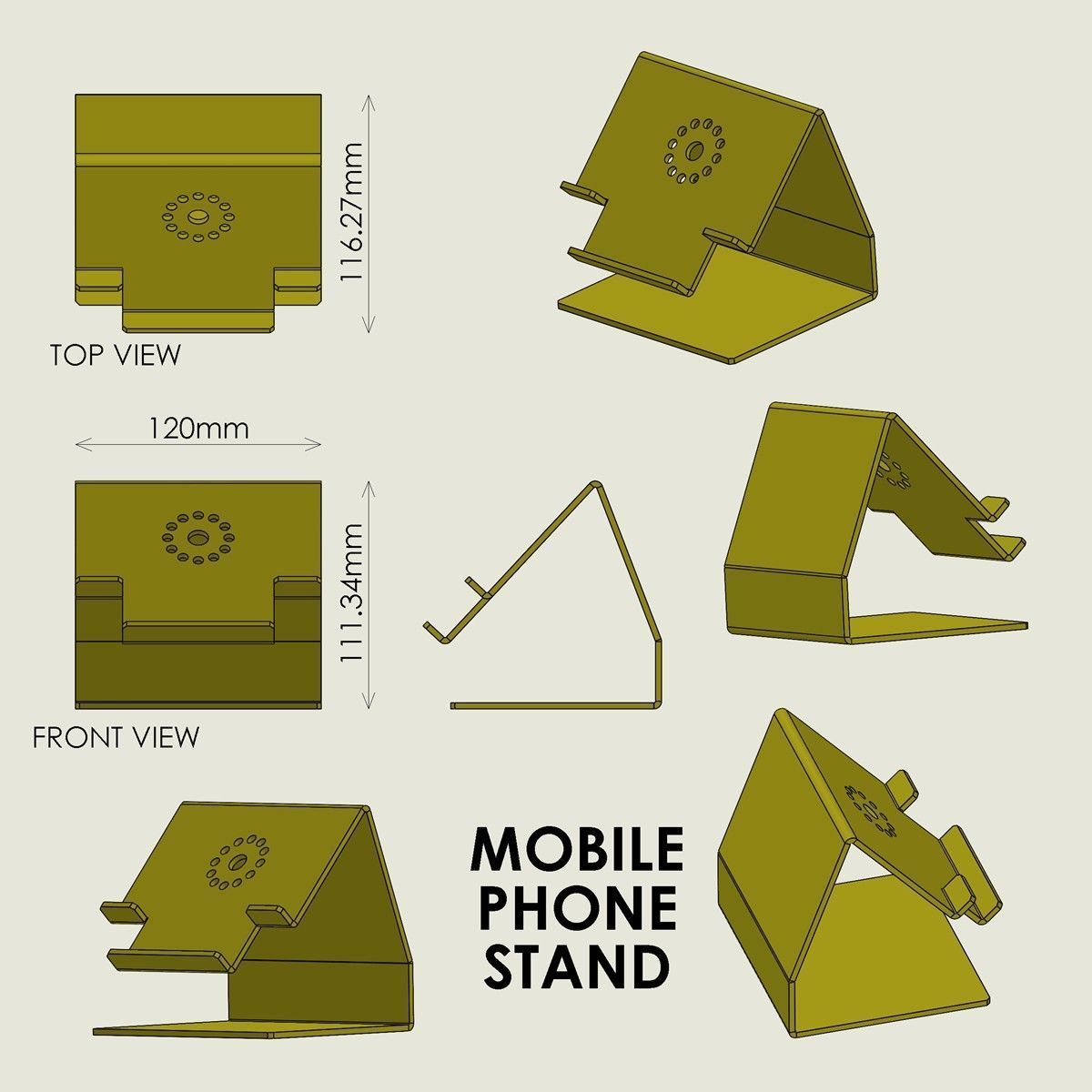 Phone Stand 3D print model_4
