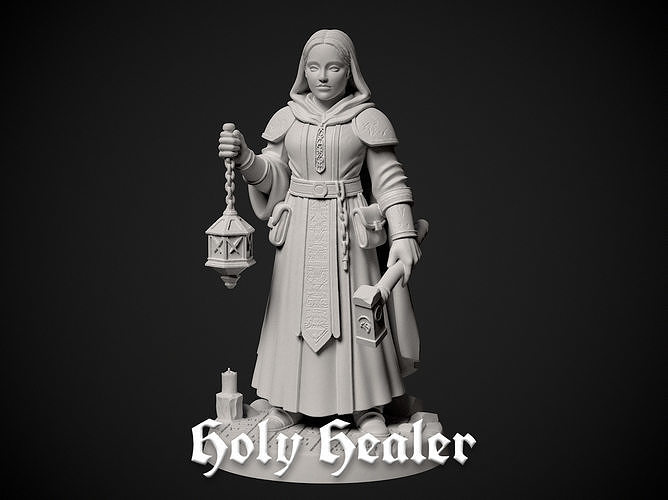 Miniature of a Holy Healer - 3d print model 3D print model