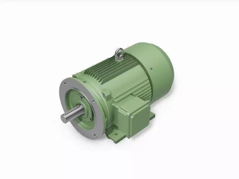 180L B35 Right IEC electric motor - 3D CAD model 3D model_0