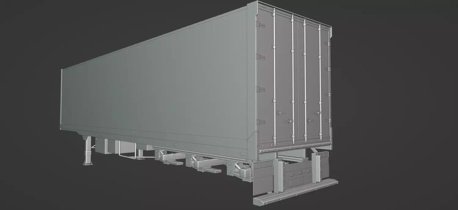 Truck Trailer 3D model_0