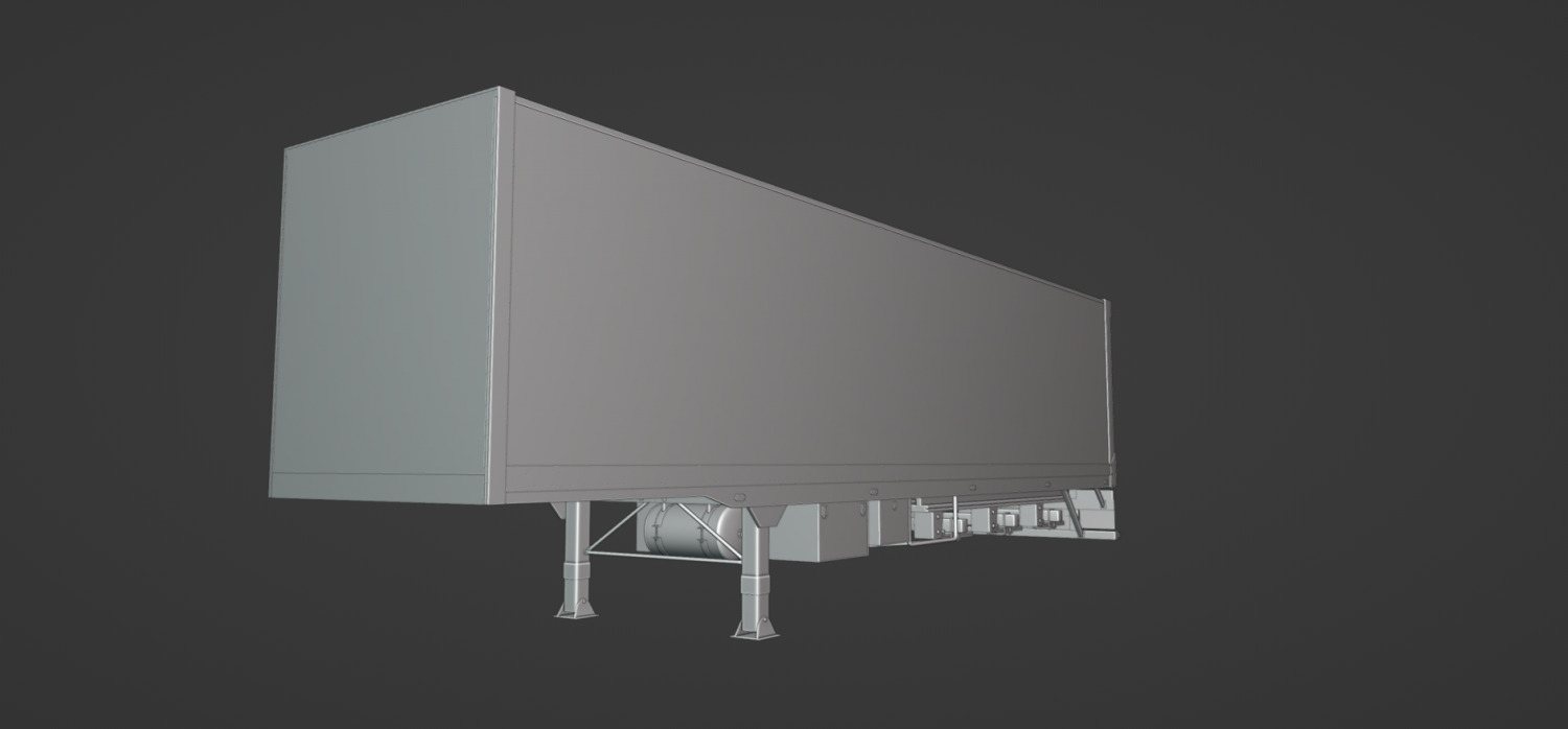 Truck Trailer 3D model_4
