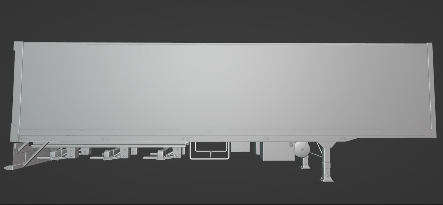 Truck Trailer 3D model_3