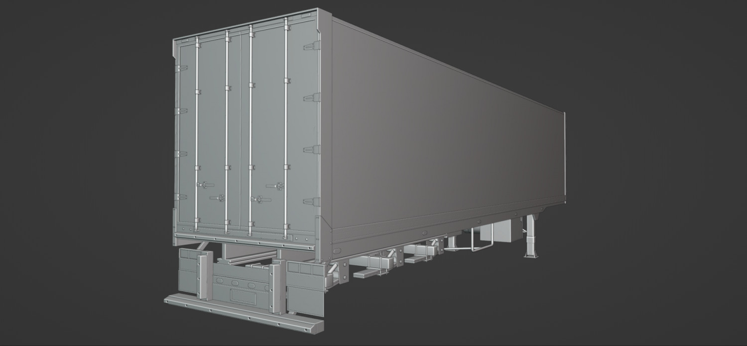 Truck Trailer 3D model_2