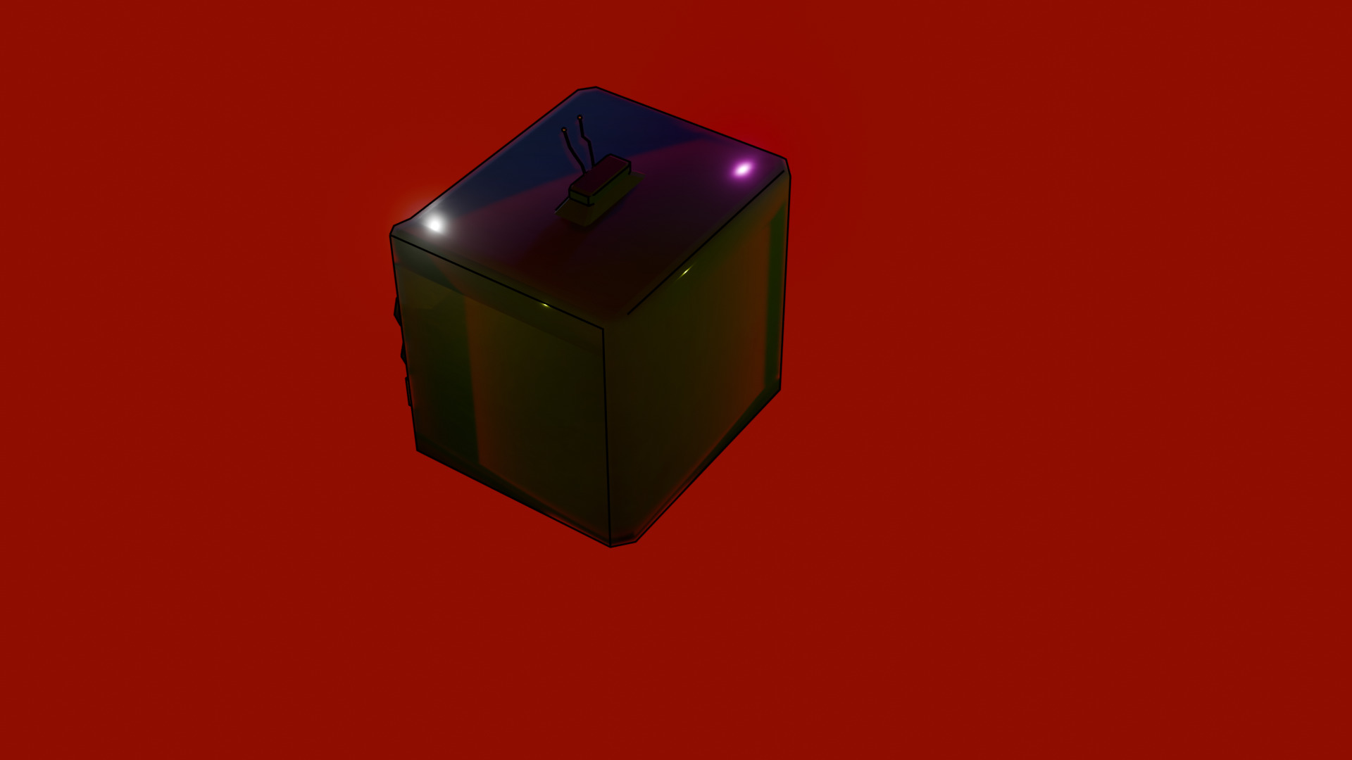 Cartoon Vintage TV  Game Ready Low Poly Model 3D model_3