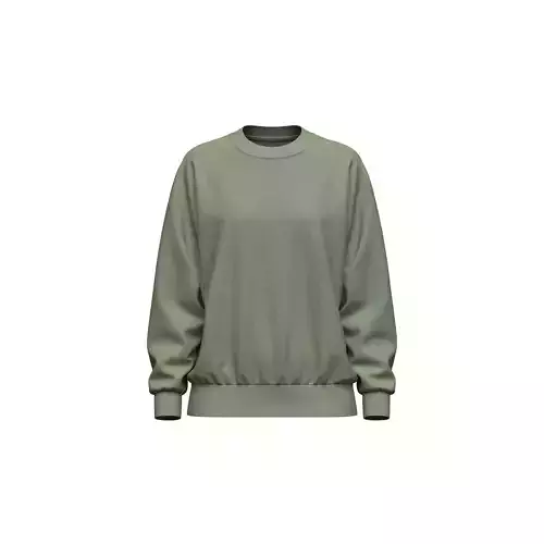Women Loose Fit Raglan Sweatshirt 3D model