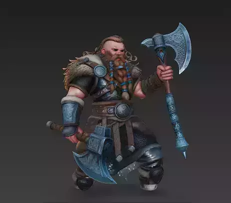 Storm-Forged Viking Warrior Roaring to the Heavens