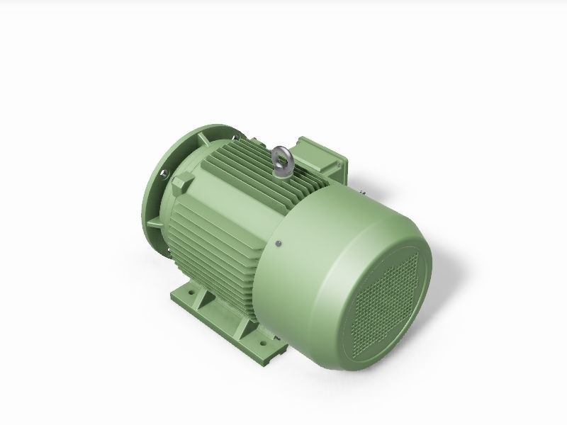 180M B35 Left IEC electric motor - 3D CAD model 3D model_3