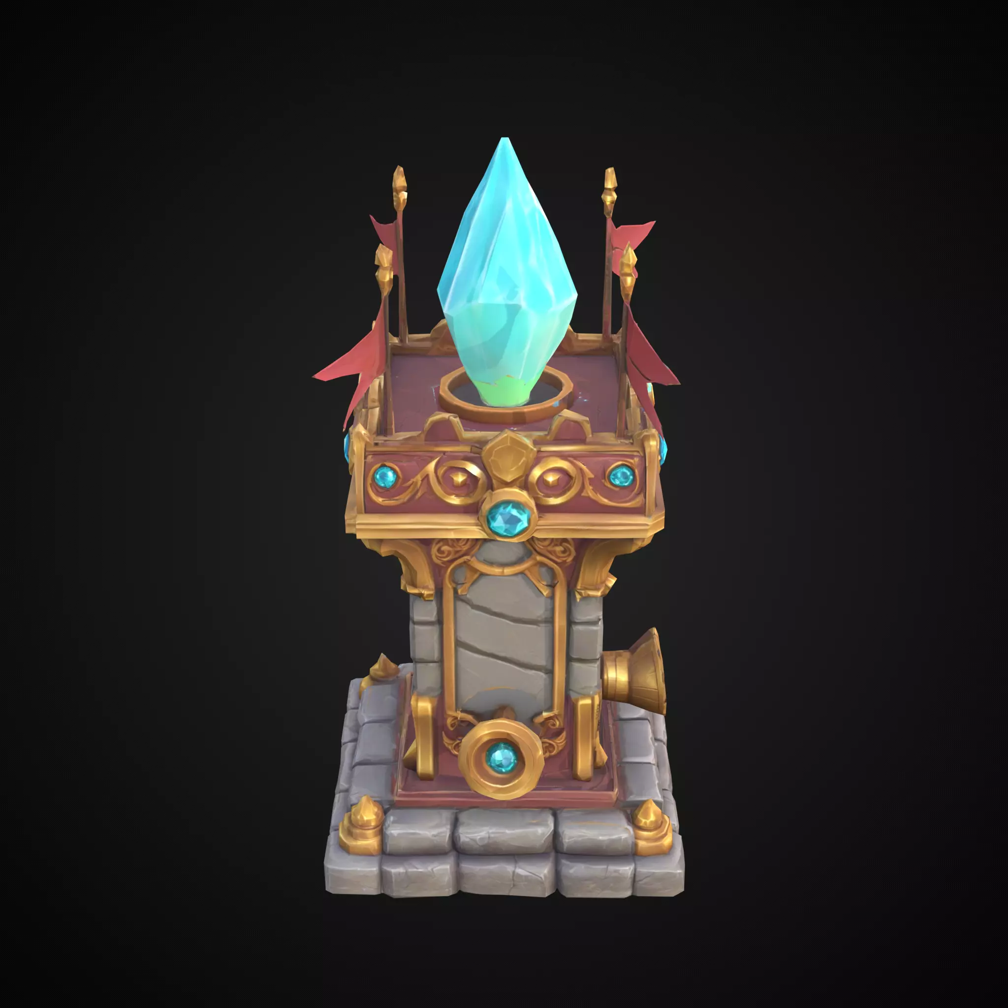 Stylized Asset - Turret 03 3D model_0
