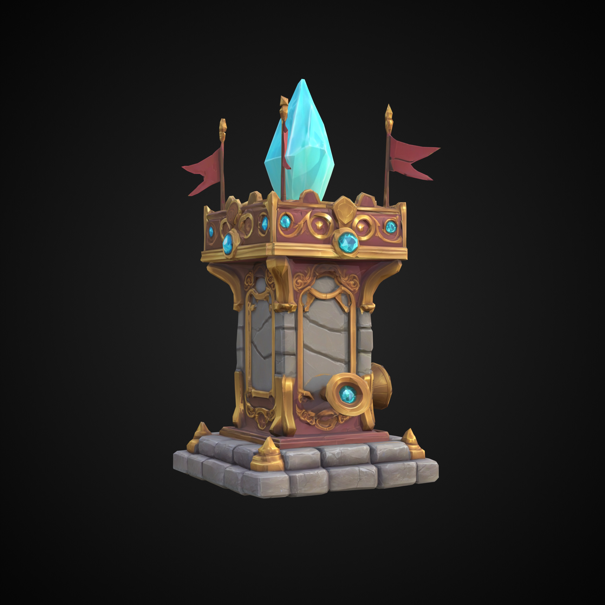 Stylized Asset - Turret 03 3D model_5