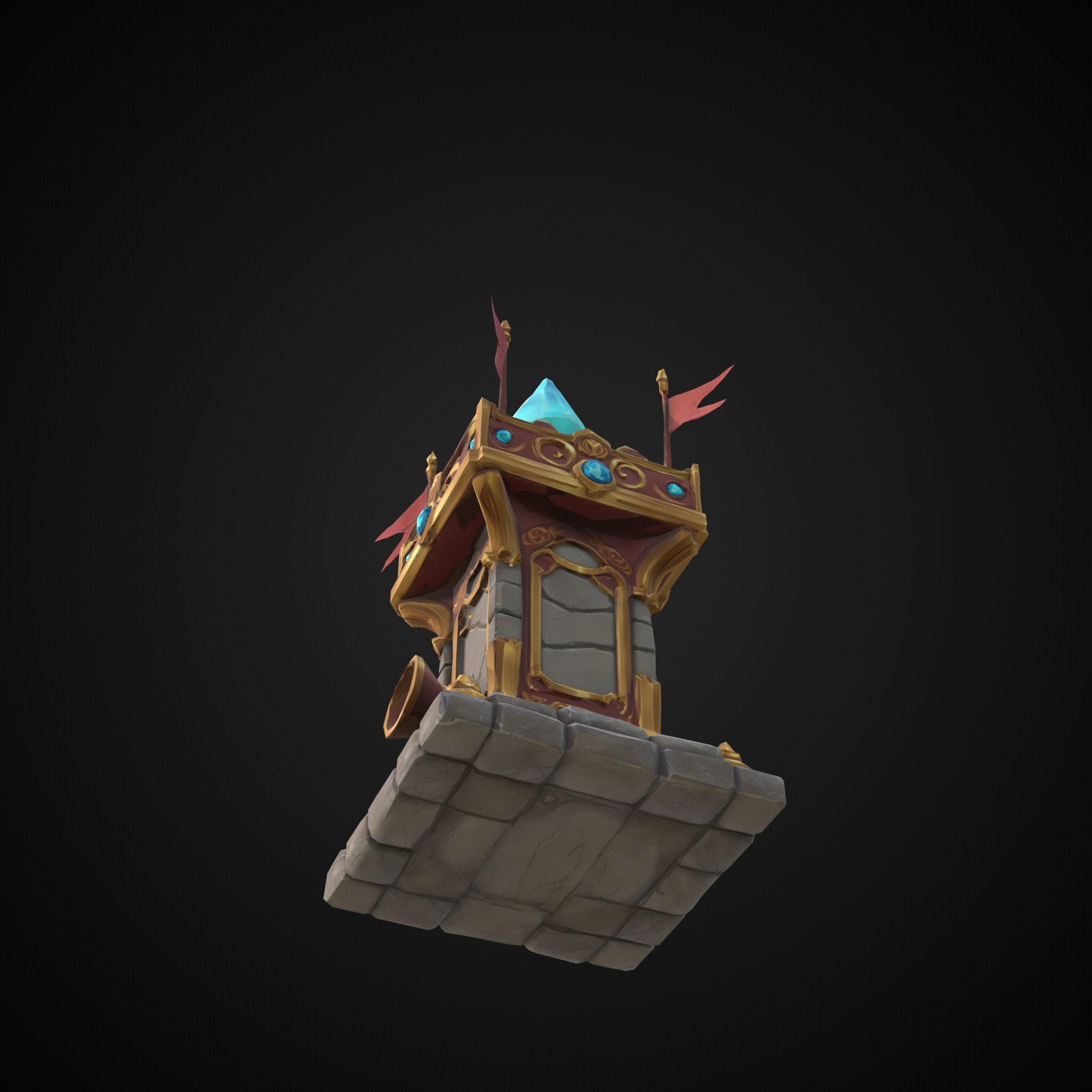 Stylized Asset - Turret 03 3D model_4