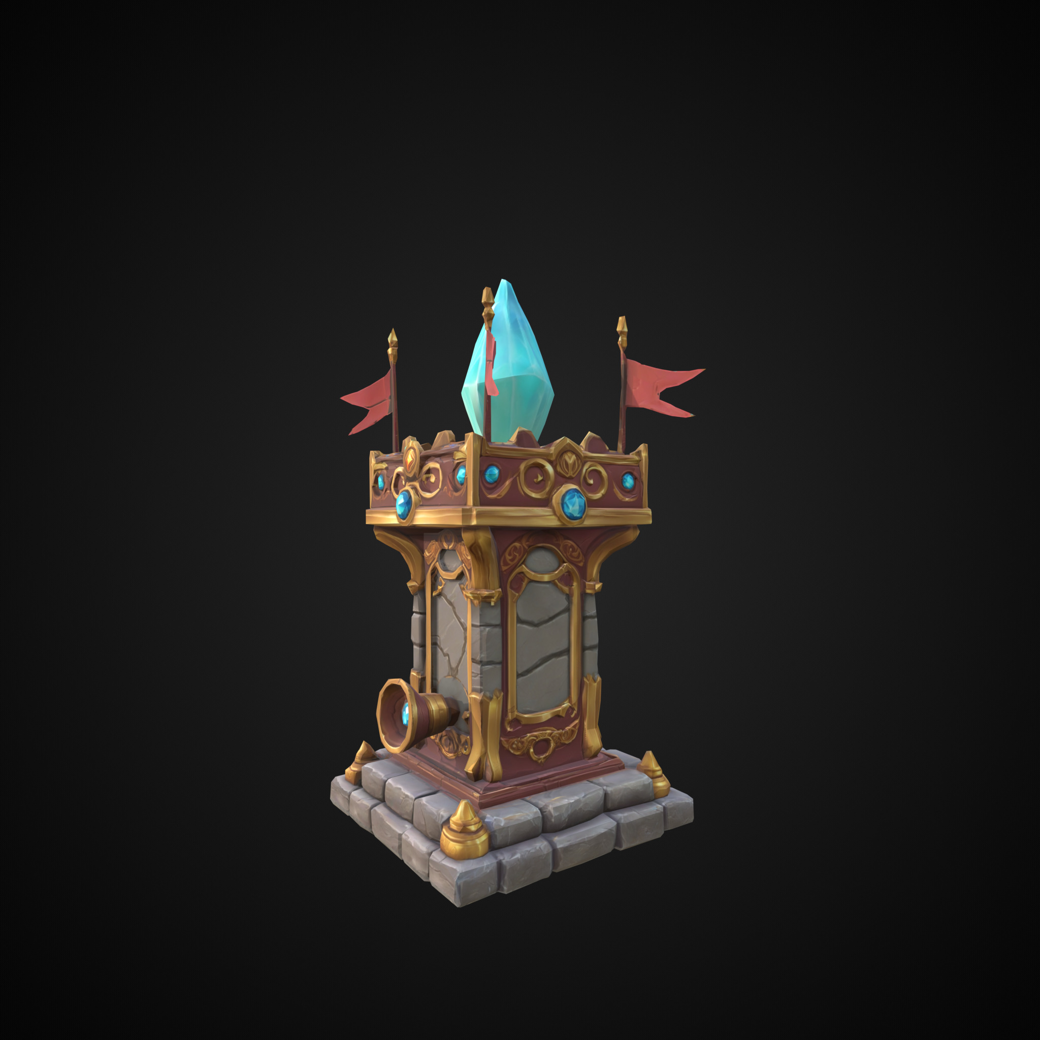 Stylized Asset - Turret 03 3D model_2