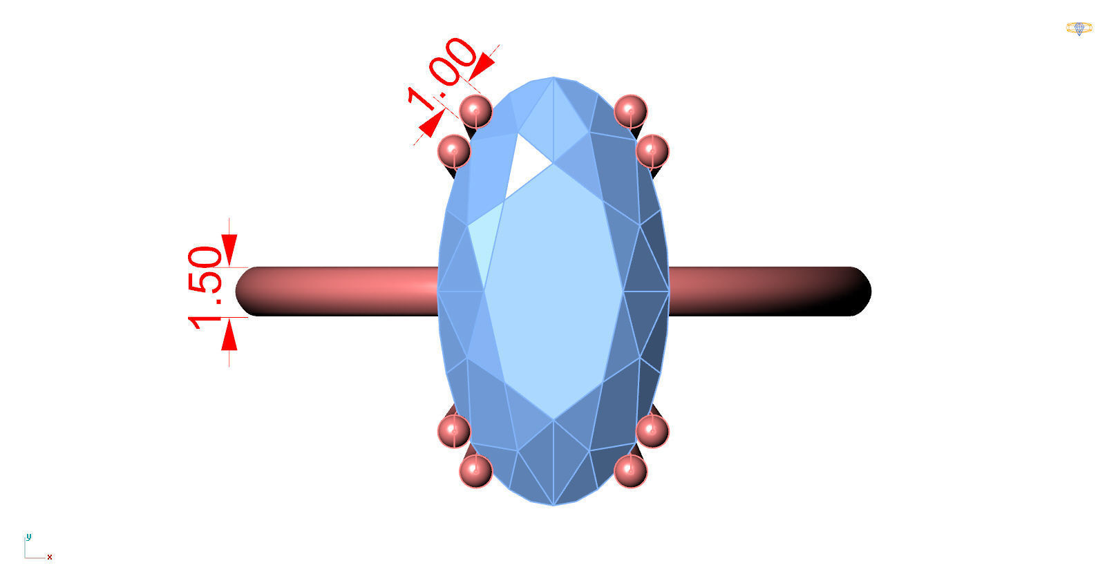 Solitaire Ring 3D print model_5