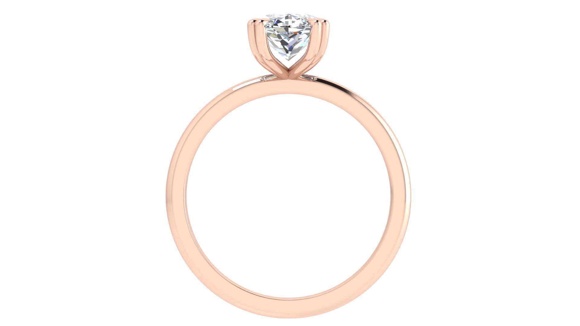 Solitaire Ring 3D print model_2