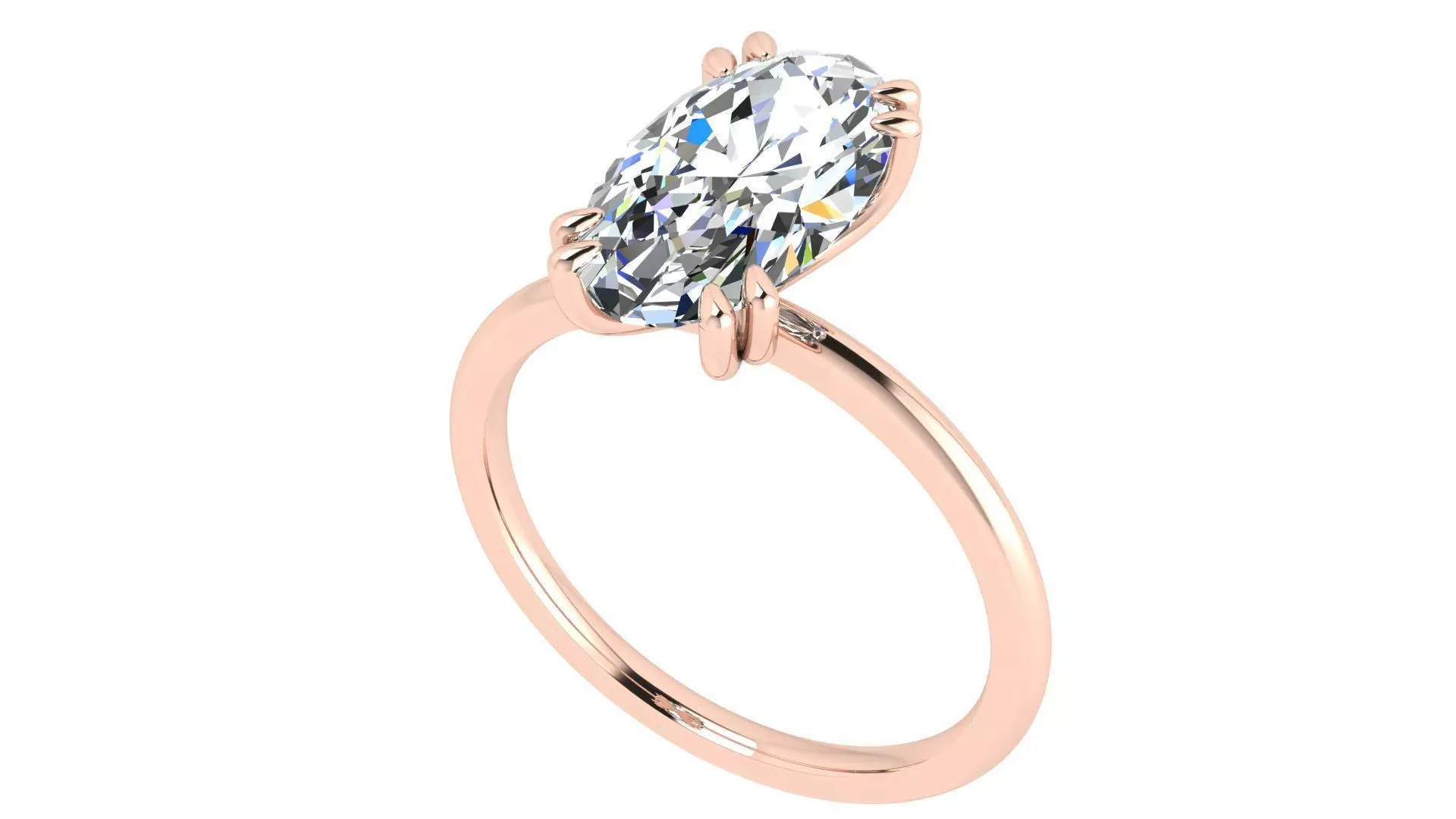 Solitaire Ring 3D print model_0
