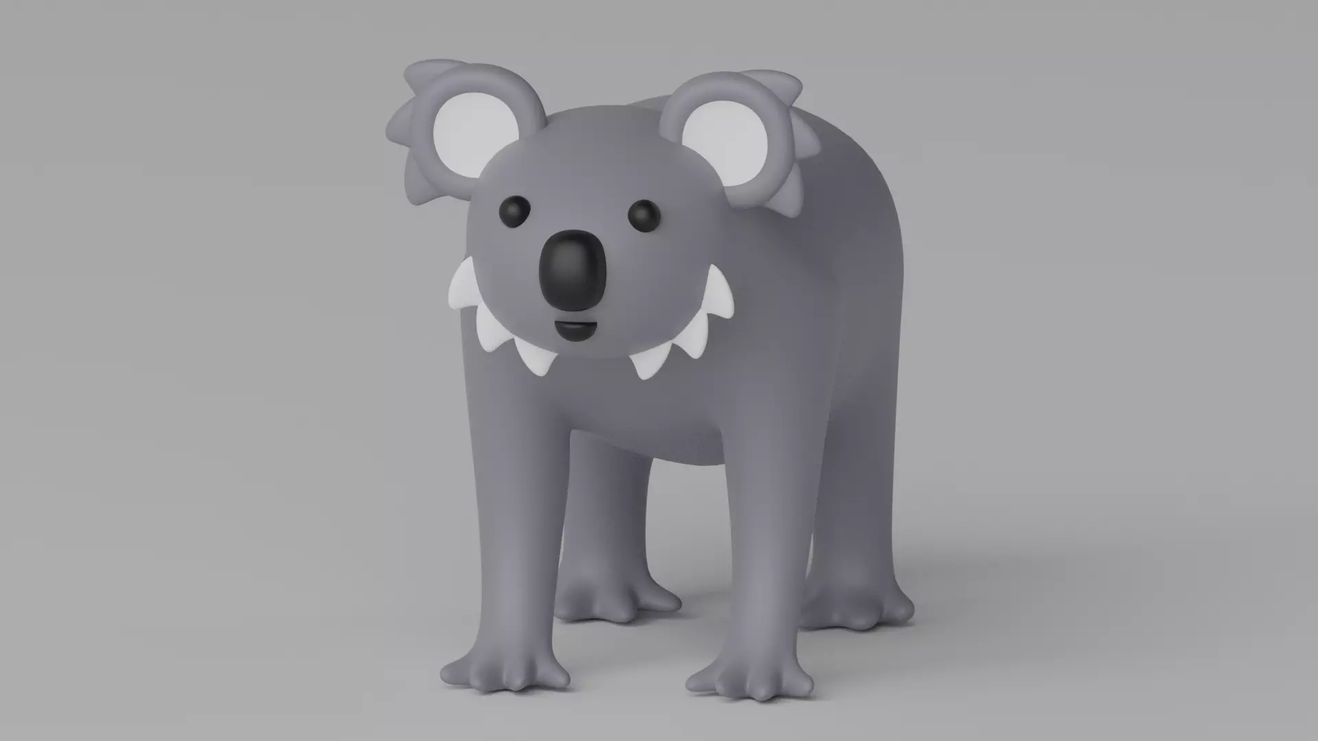 Cartoon Cute Koala 3D model_0