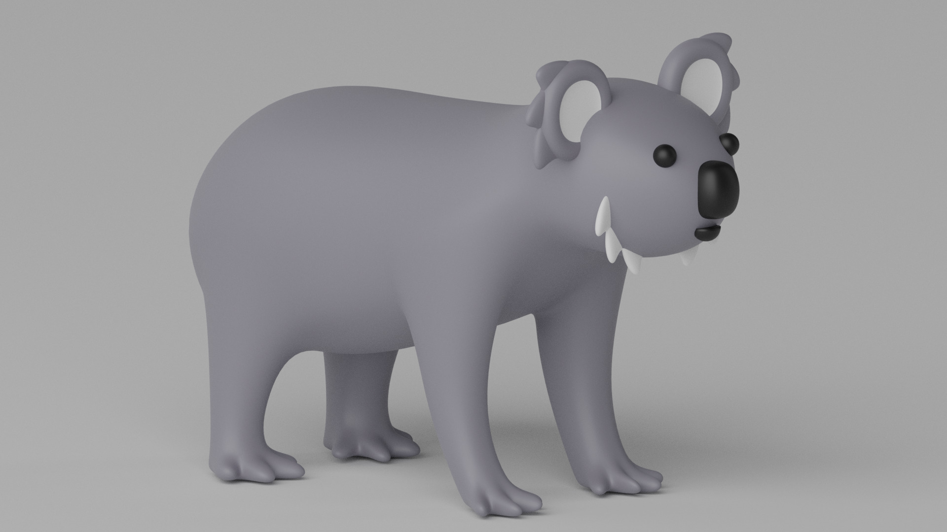 Cartoon Cute Koala 3D model_1