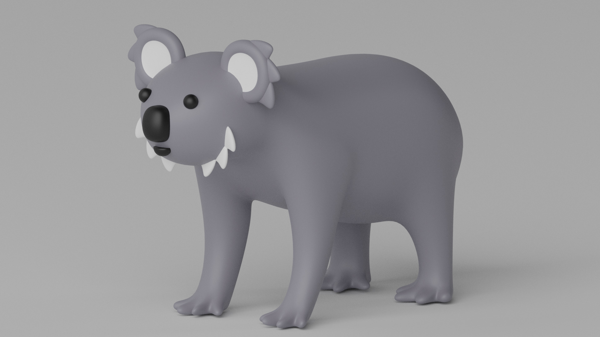 Cartoon Cute Koala 3D model_3