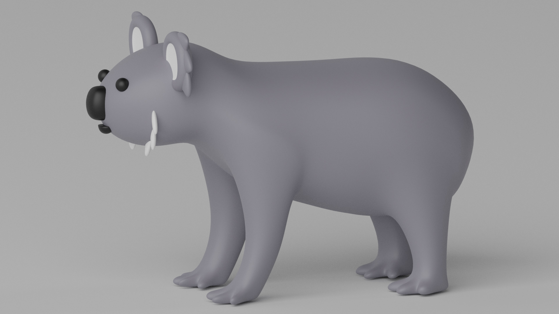 Cartoon Cute Koala 3D model_4