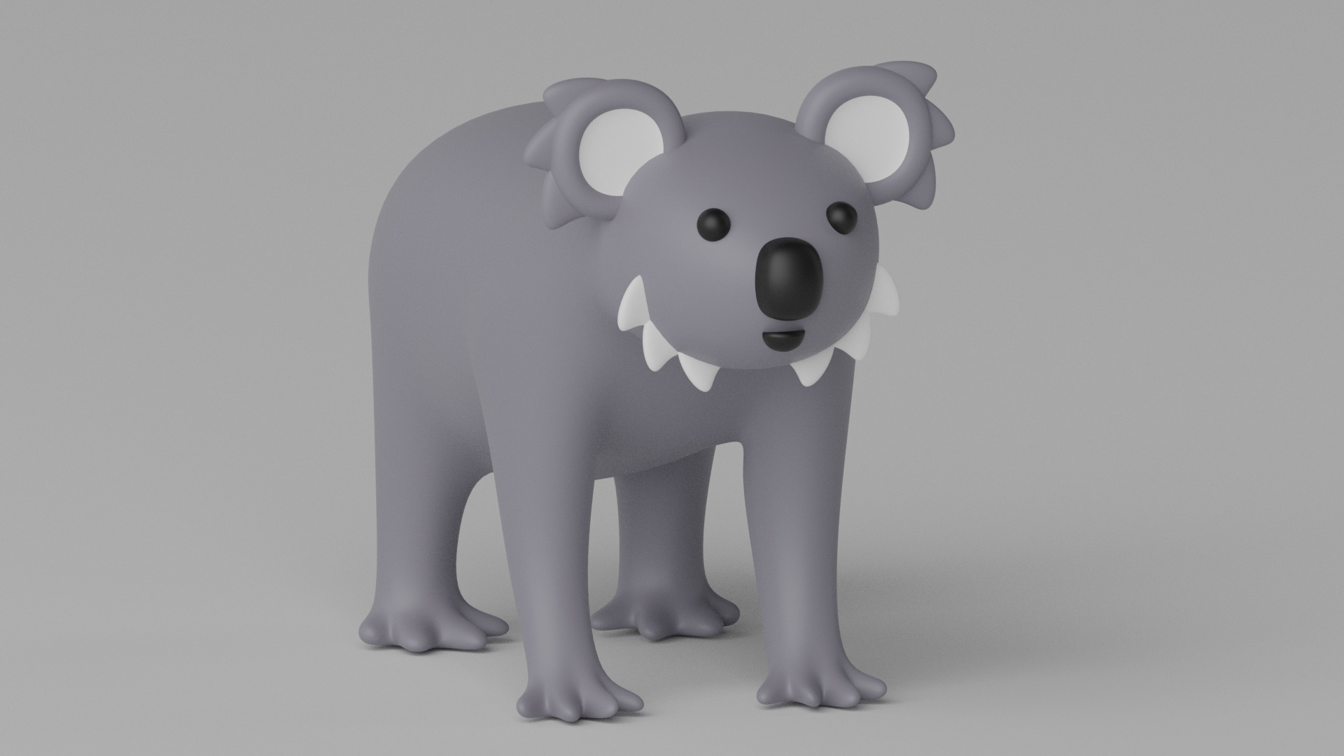 Cartoon Cute Koala 3D model_2