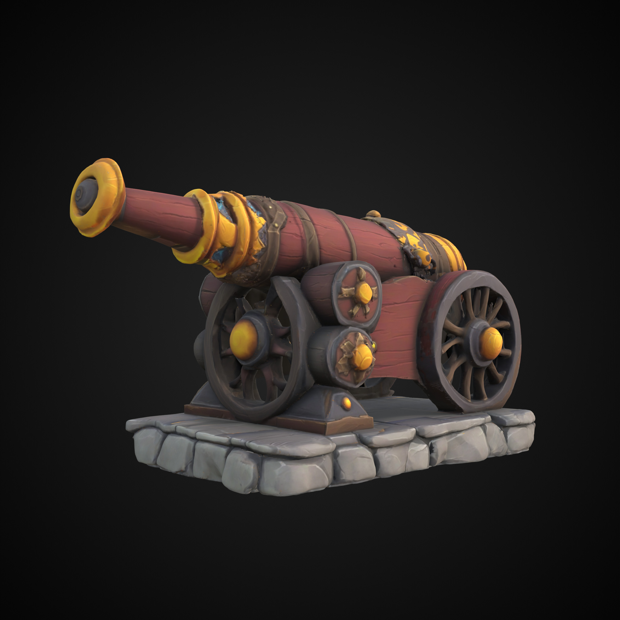 Stylized Turrets - Hand Painted 3D Model Collection_2