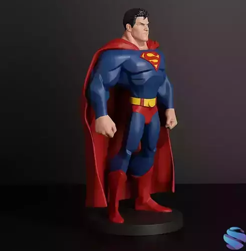 Superman 3D Printable Model- Full Body- Split Parts  STL Files