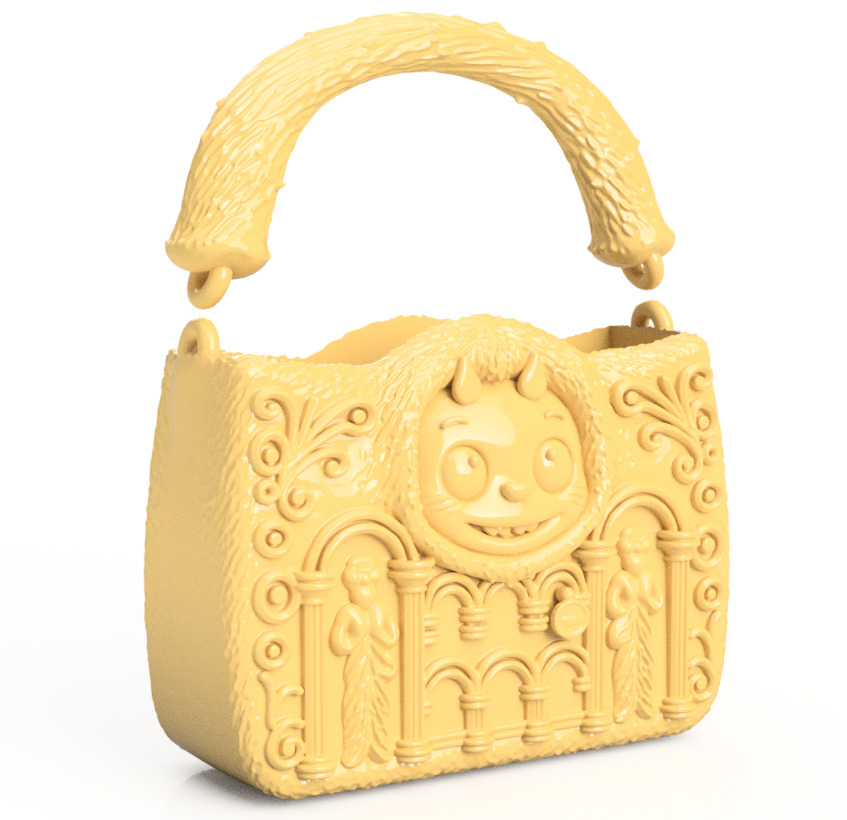 Labubu clutch 3D print model_7