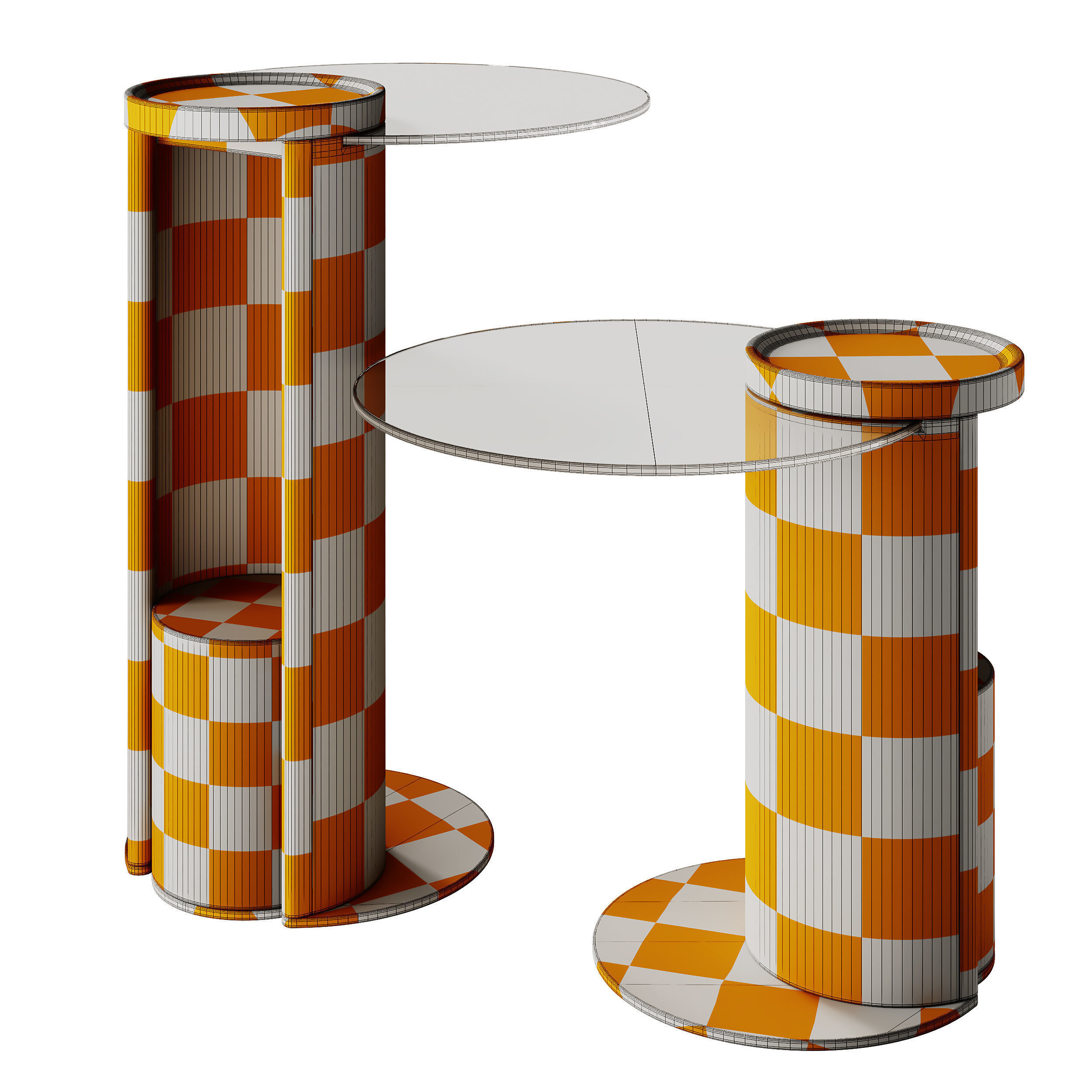 Turri Nook Round Glass Coffee Tables 3D model_7