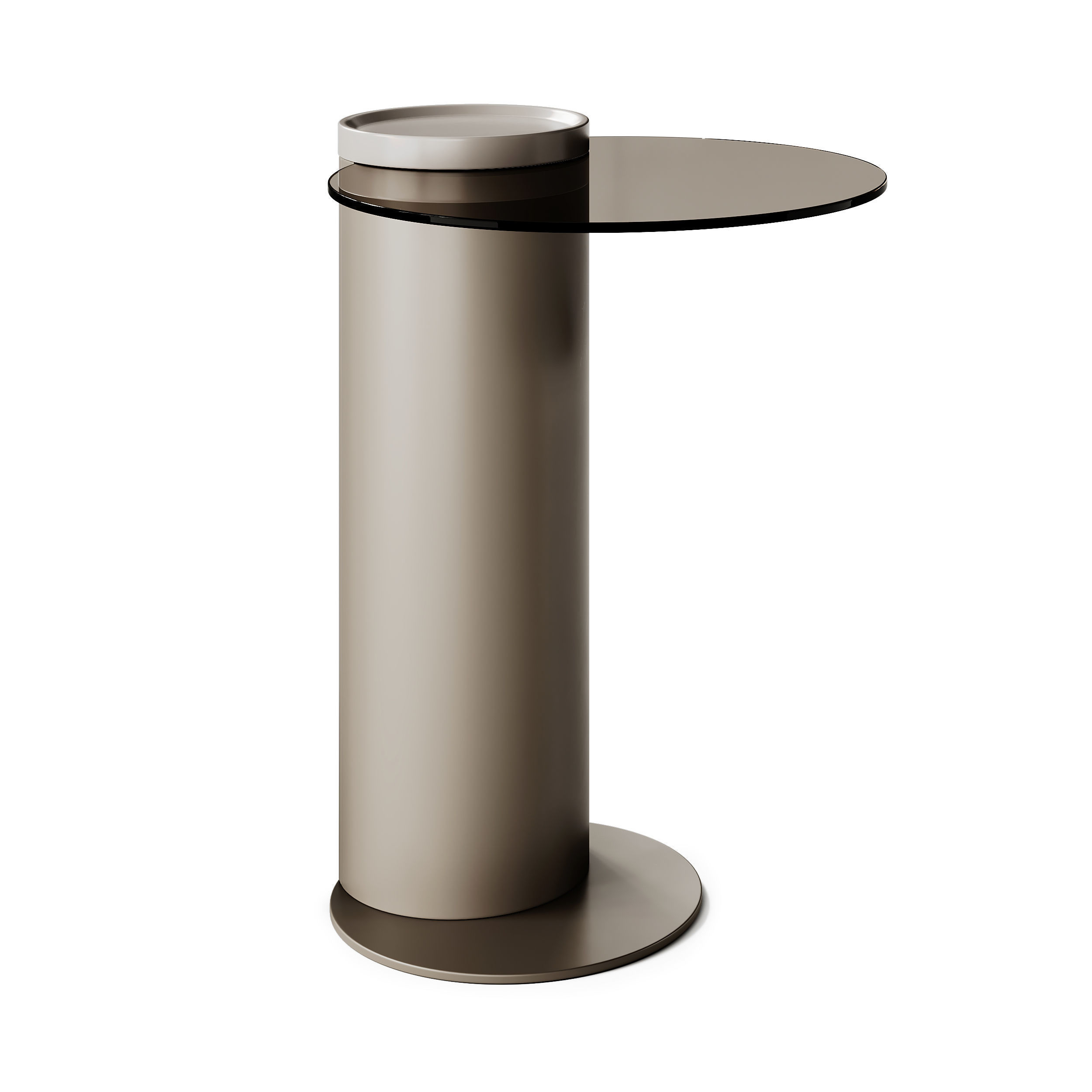 Turri Nook Round Glass Coffee Tables 3D model_1