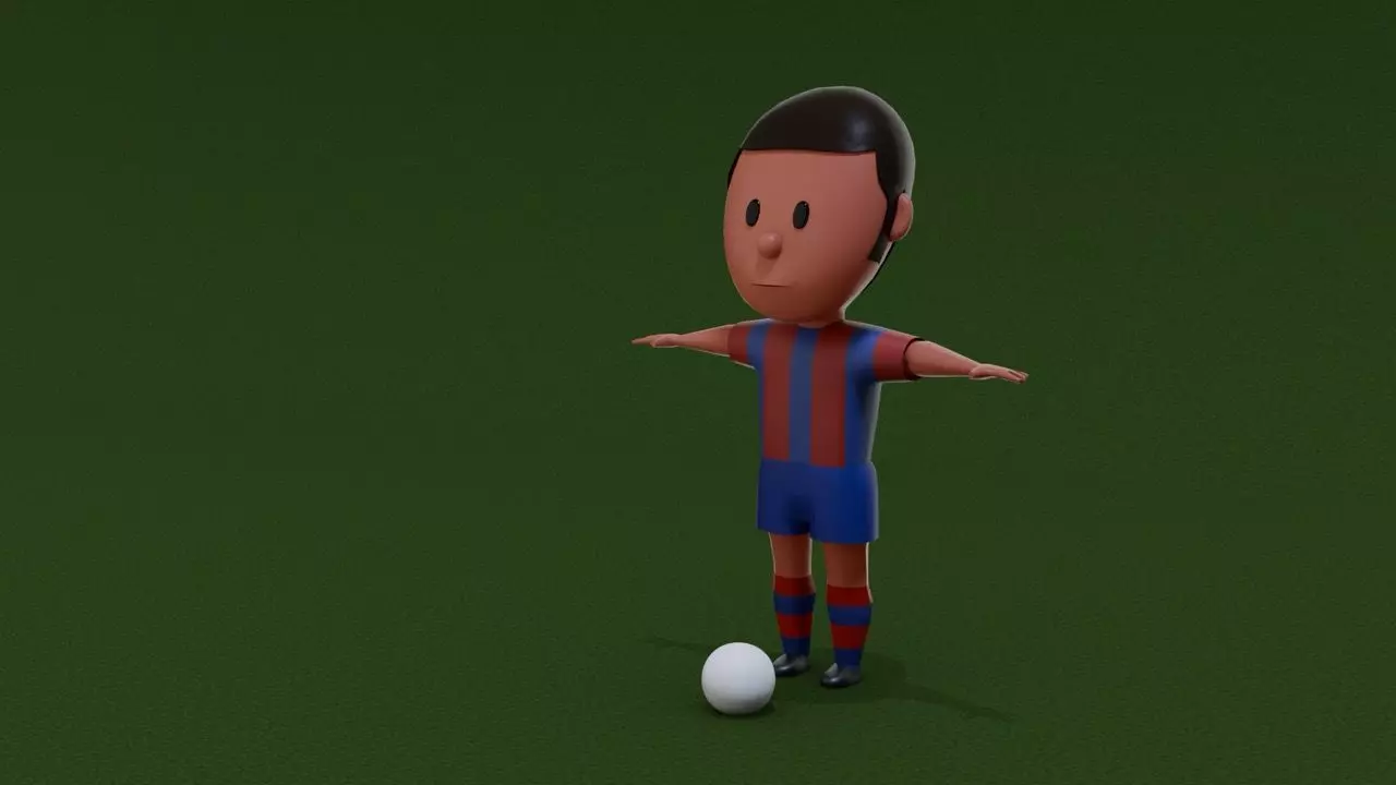 Football Player Mini Free 3D model