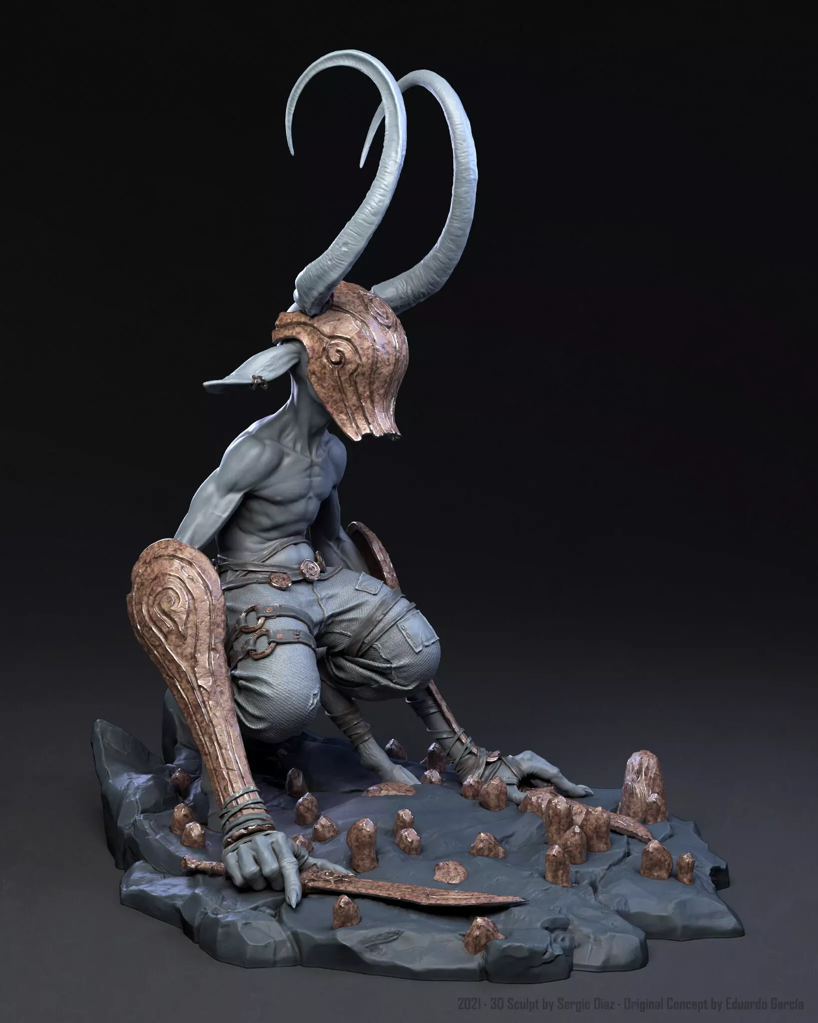 Imp Statue 3D print model_0