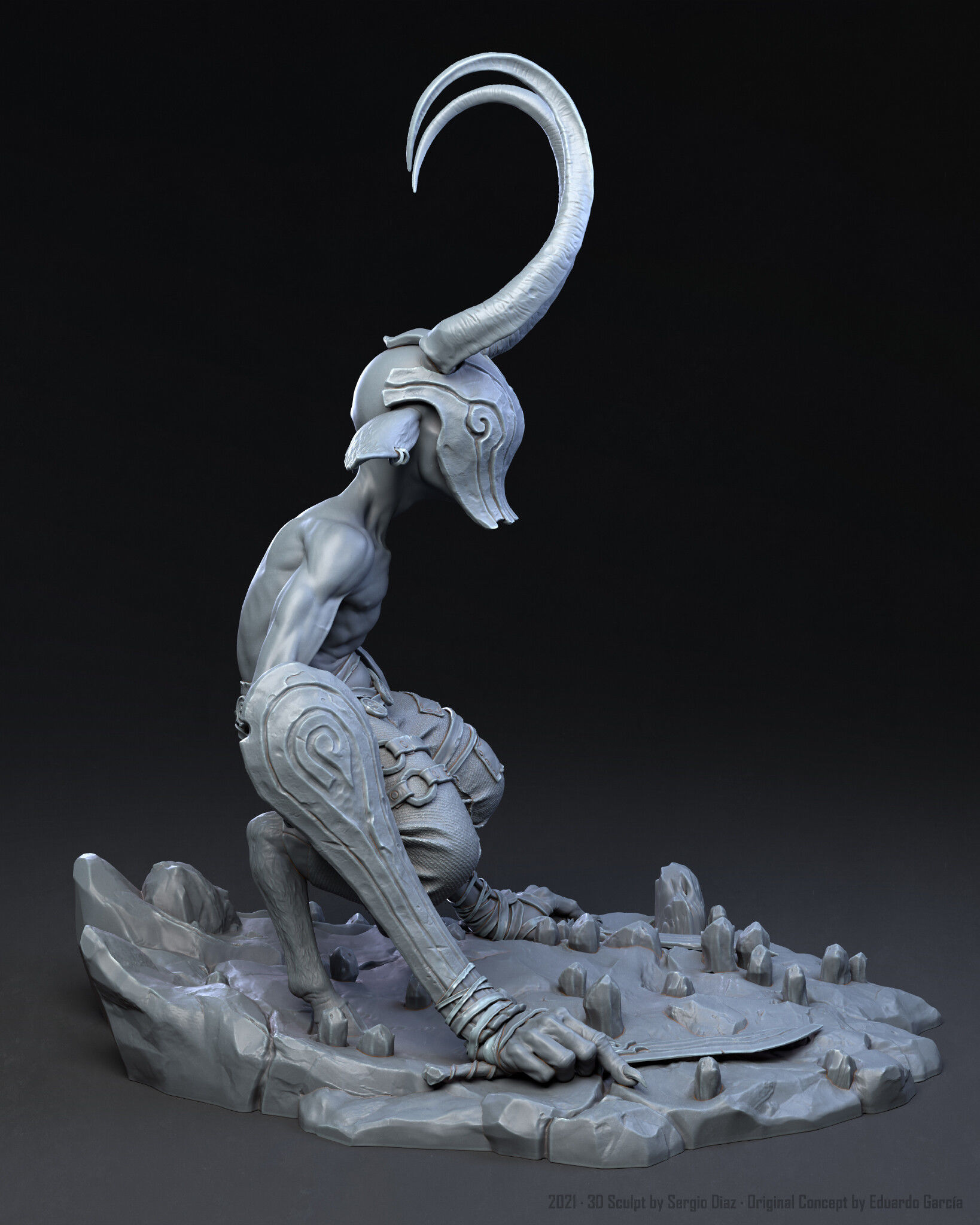 Imp Statue 3D print model_3