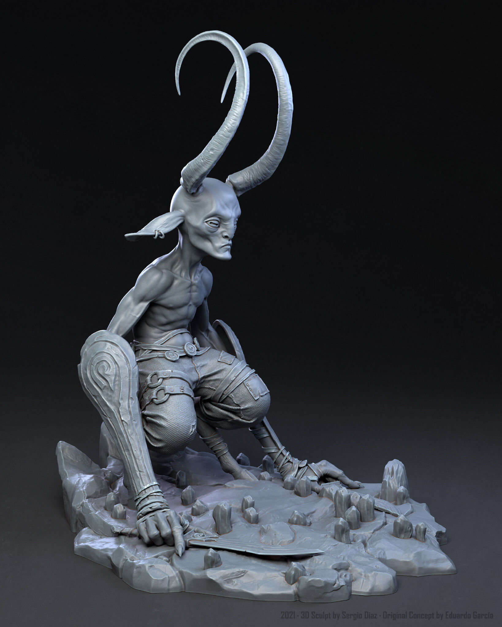 Imp Statue 3D print model_2