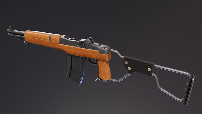 M1 Garand Paratrooper Heavy Low-poly 3D model