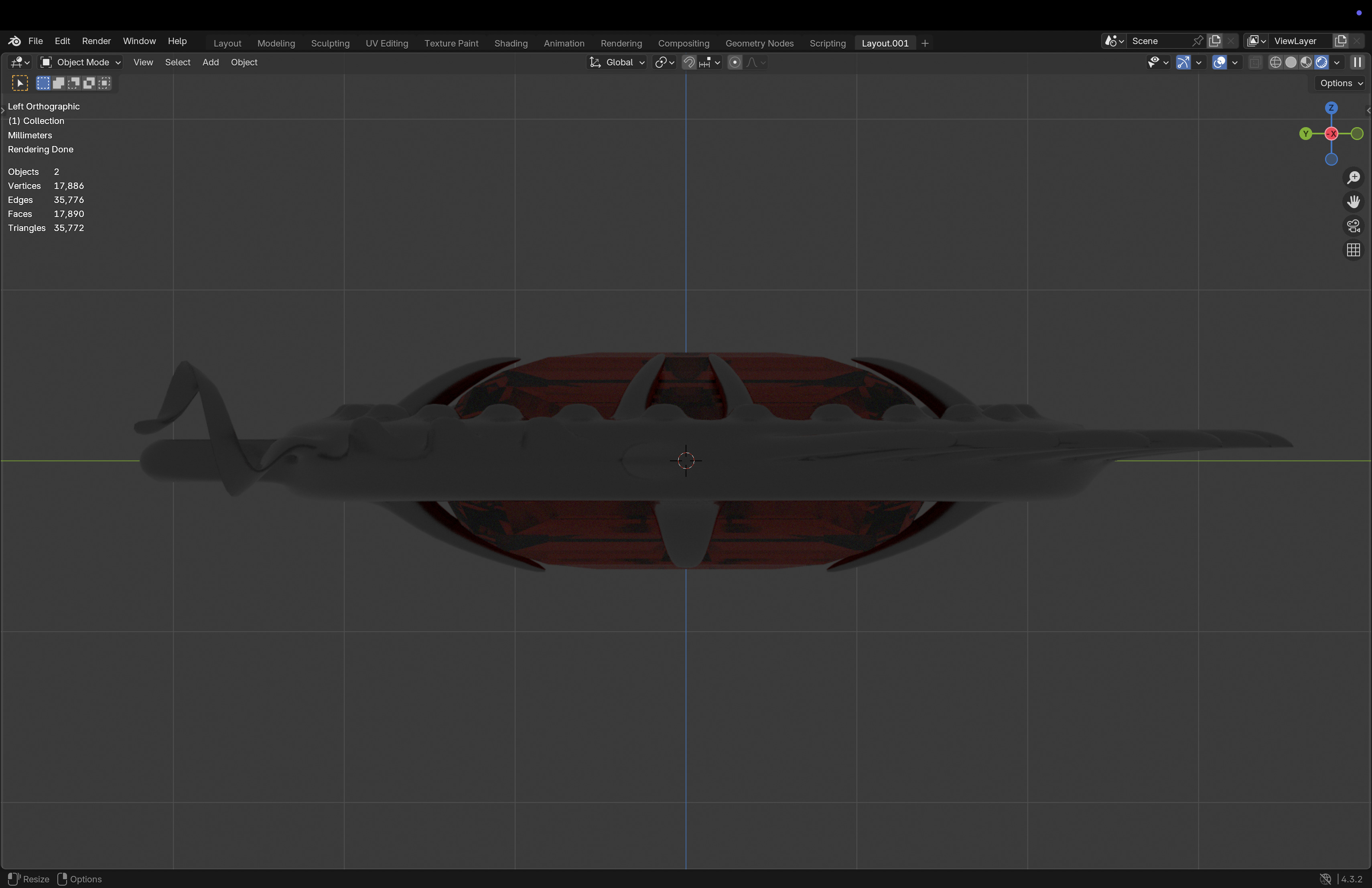 Ruby Necklace Low-poly 3D model_11