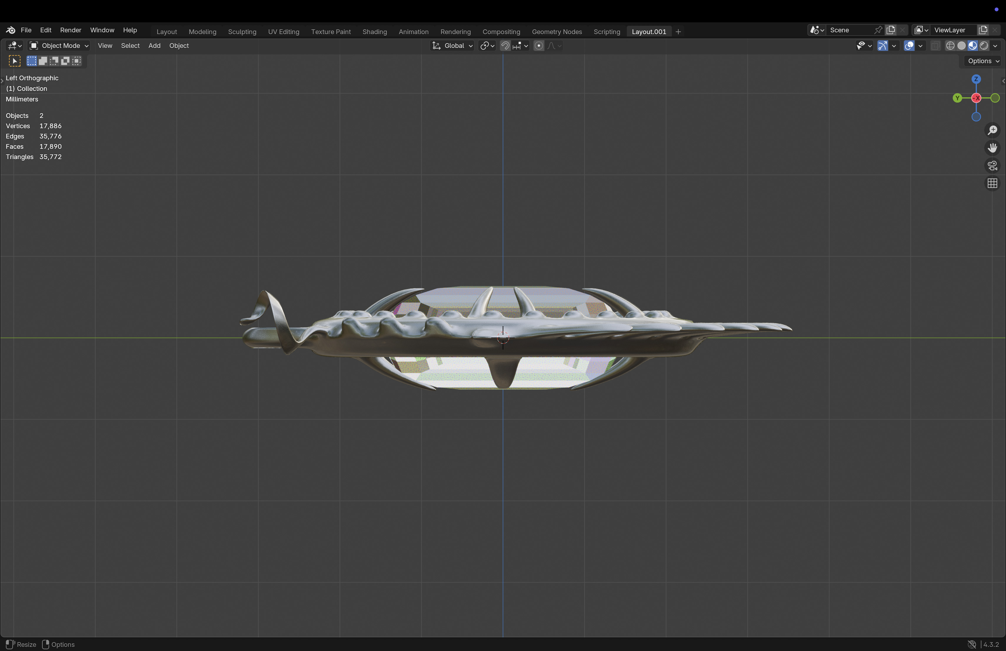 Ruby Necklace Low-poly 3D model_14