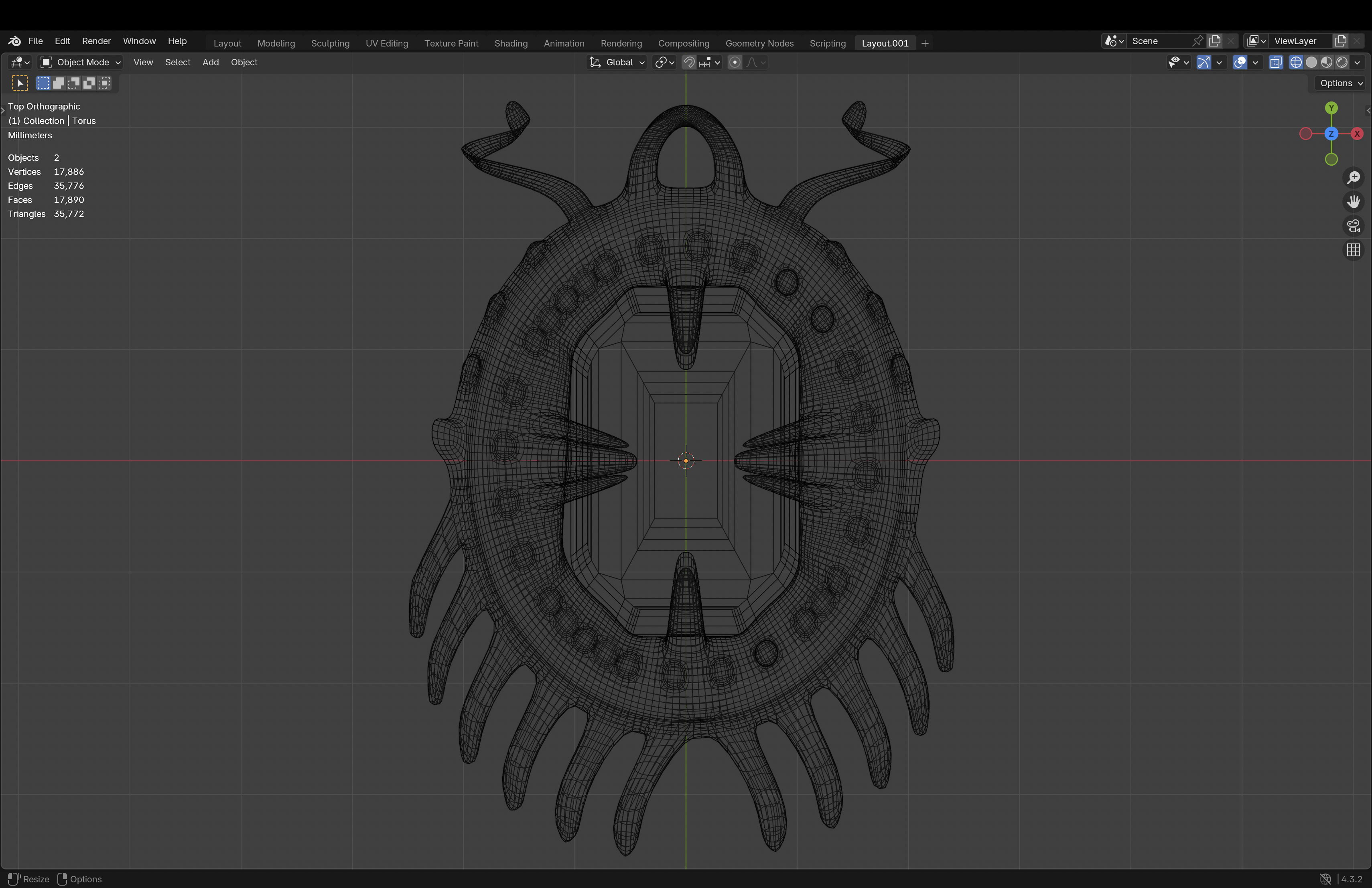 Ruby Necklace Low-poly 3D model_15