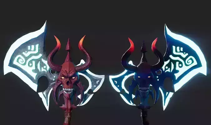 Skull Faced Double Sided AXE