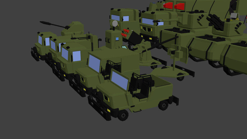 Square-Army Low-poly 3D model_3