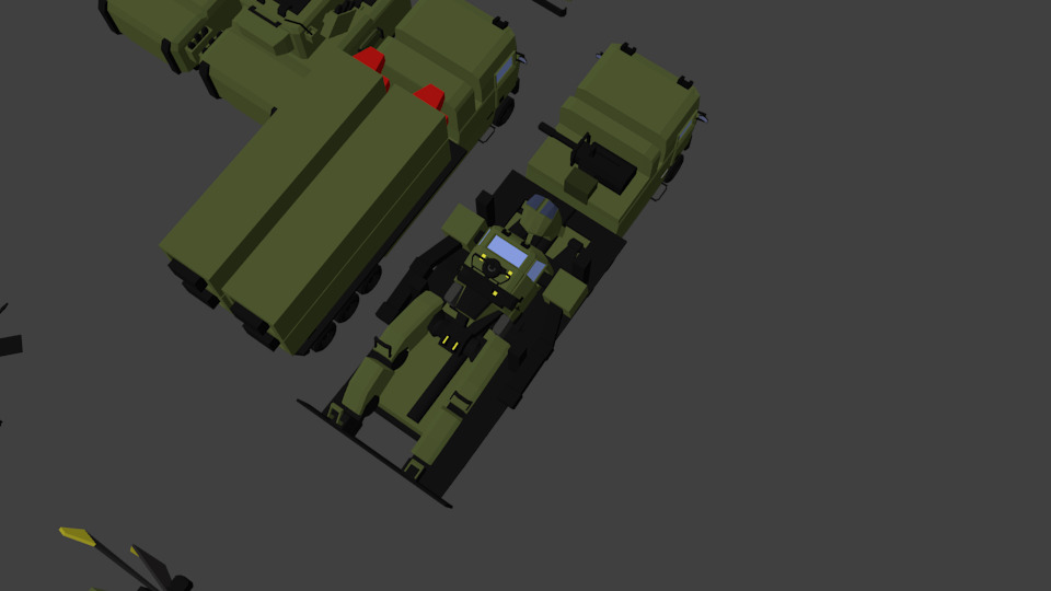 Square-Army Low-poly 3D model_6