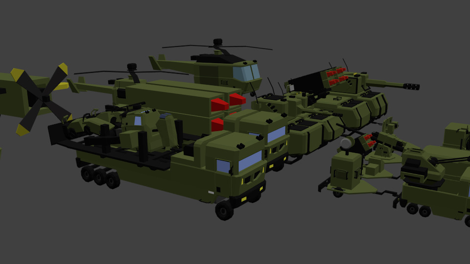 Square-Army Low-poly 3D model_5
