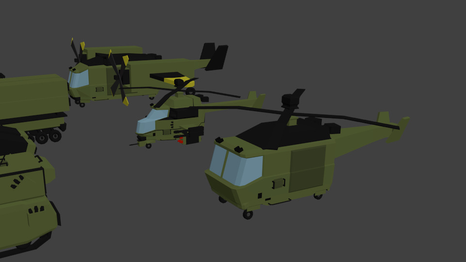 Square-Army Low-poly 3D model_7