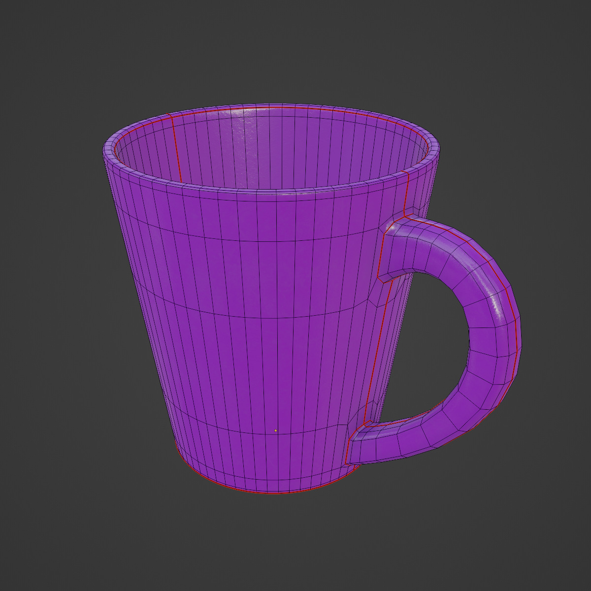 Coffee Mug 07 Low-poly 3D model_7